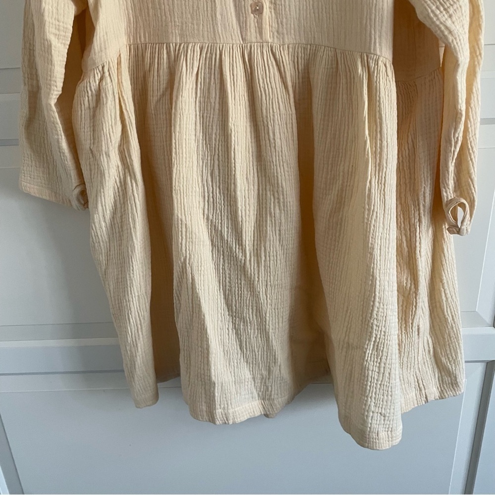 Rachel Pally Rocio gauze cream color babydoll dress 20715 - Picture 5 of 9